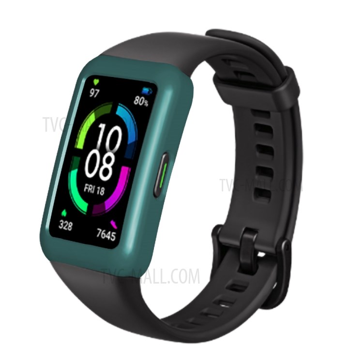 Hard PC Full Protection Case Shell Frame for Huawei Honor 6 Smart Bracelet - Midnight Green-2