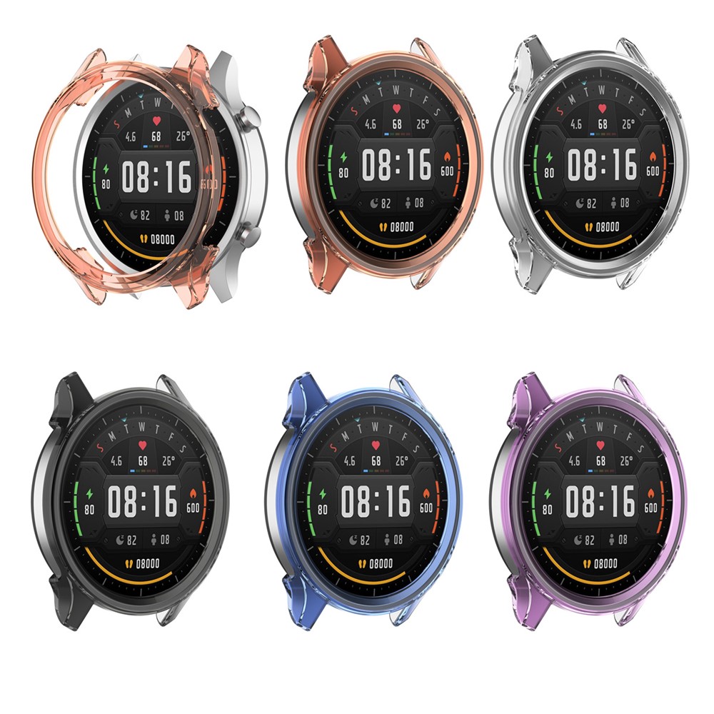 Dust-proof Drop-proof Transparent TPU Protective Watch Case for Xiaomi Watch Color - Transparent-7