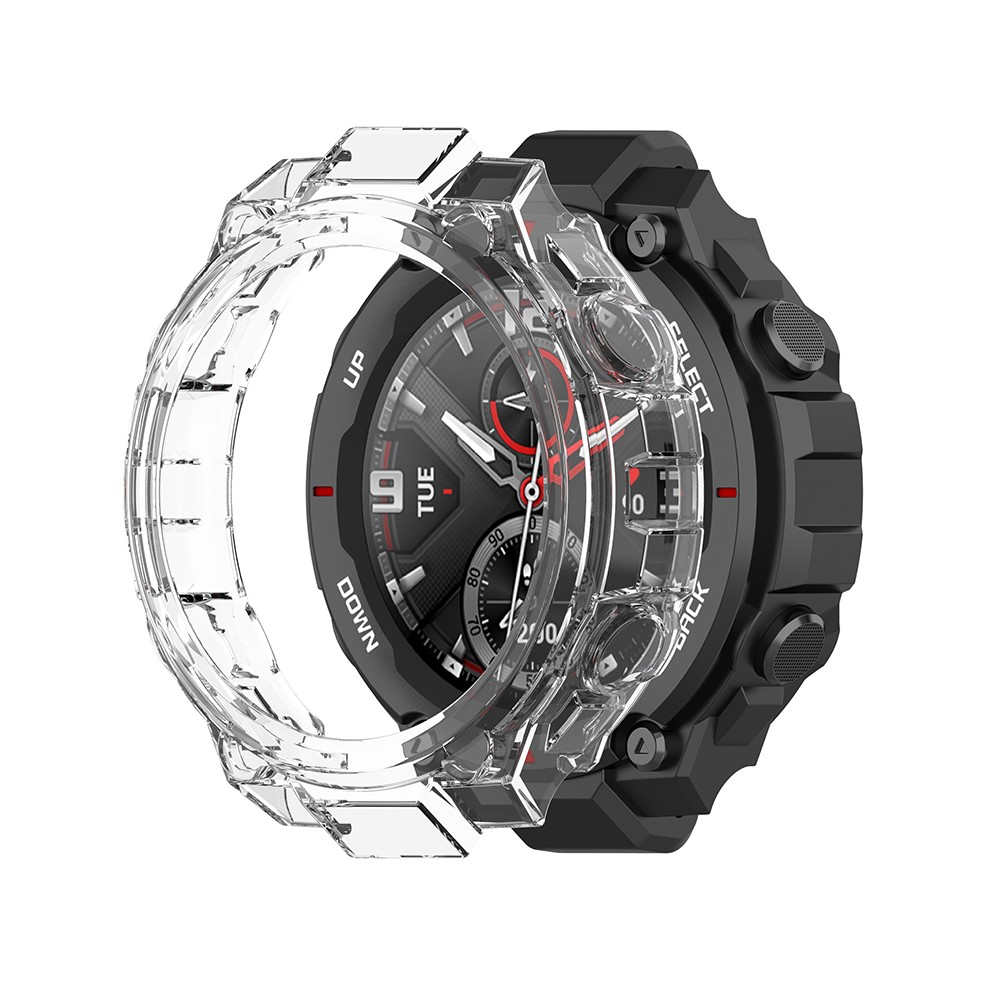 Transparent Soft TPU Smart Watch Protector Cover Case for Huami Amazfit T-Rex A1918 - White-1