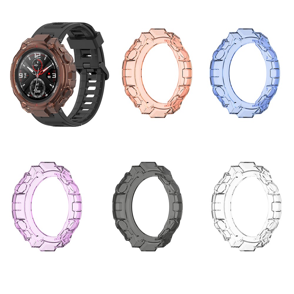 Transparent Soft TPU Smart Watch Protector Cover Case for Huami Amazfit T-Rex A1918 - White-7