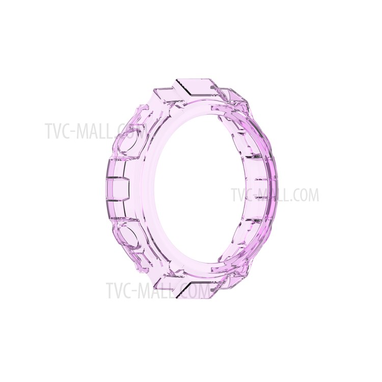 Transparent Soft TPU Smart Watch Protector Cover Case for Huami Amazfit T-Rex A1918 - Purple-4