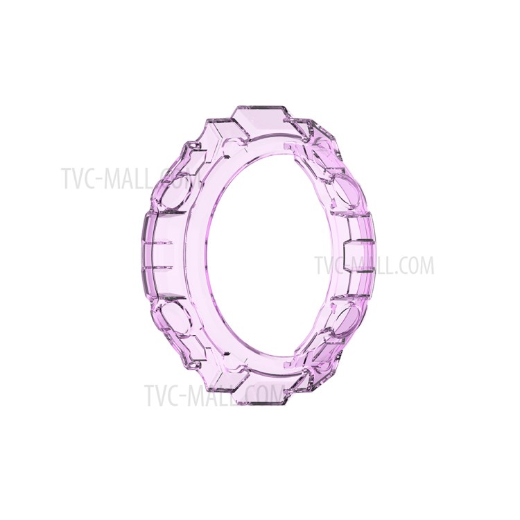 Transparent Soft TPU Smart Watch Protector Cover Case for Huami Amazfit T-Rex A1918 - Purple-5