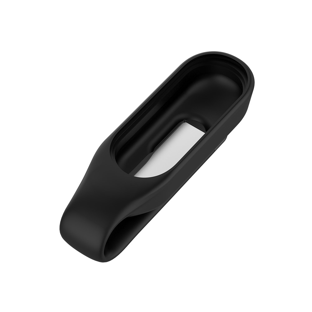 Steel Sheet Soft Silicone Clip Buckle Replacement Wristband Accessory for Xiaomi Mi Band 5/6 - Black-3