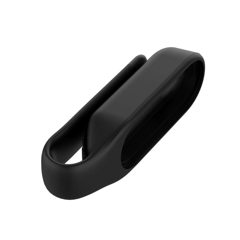 Steel Sheet Soft Silicone Clip Buckle Replacement Wristband Accessory for Xiaomi Mi Band 5/6 - Black-5