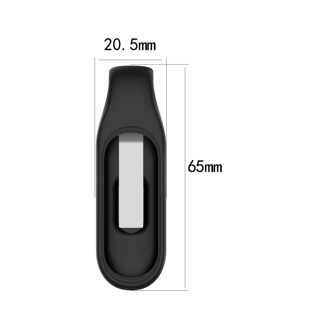 Steel Sheet Soft Silicone Clip Buckle Replacement Wristband Accessory for Xiaomi Mi Band 5/6 - Black-6