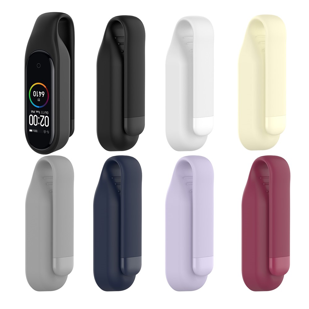 Steel Sheet Soft Silicone Clip Buckle Replacement Wristband Accessory for Xiaomi Mi Band 5/6 - Black-8