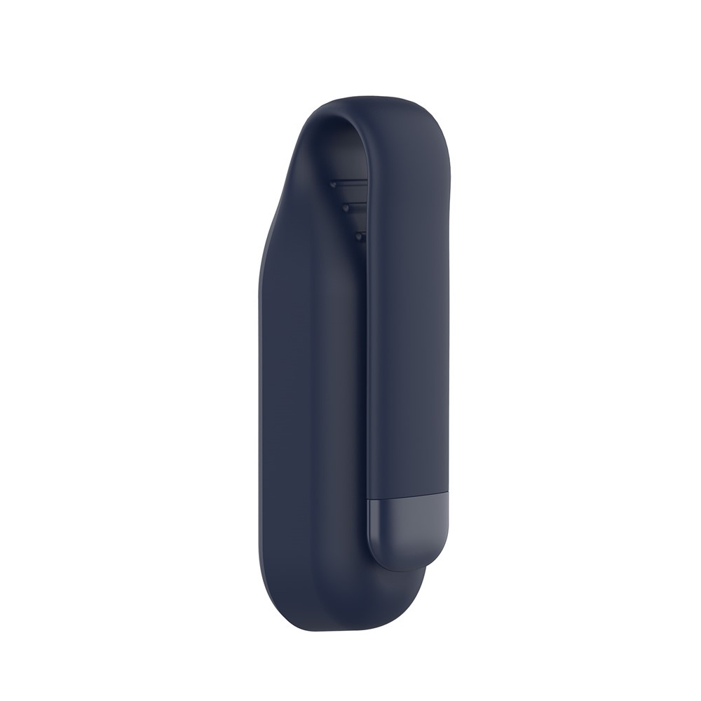 Steel Sheet Soft Silicone Clip Buckle Replacement Wristband Accessory for Xiaomi Mi Band 5 / 5 NFC / 6 / 6 NFC / 7 / 7 NFC - Midnight Blue-4