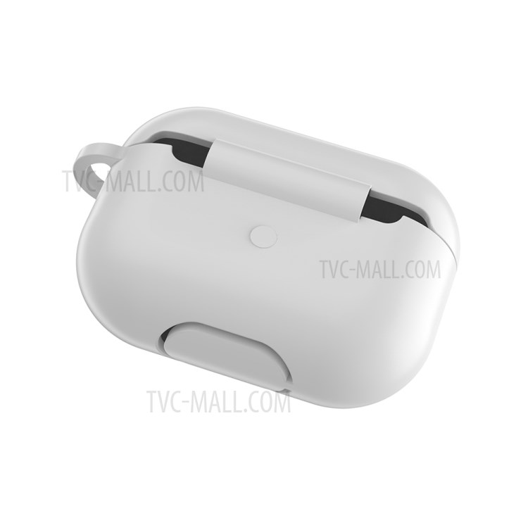 Custodia Protettiva In Silicone Auricolari Senza Fili Auricolare A Colori Solido Per AirPods Pro - Bianca-5