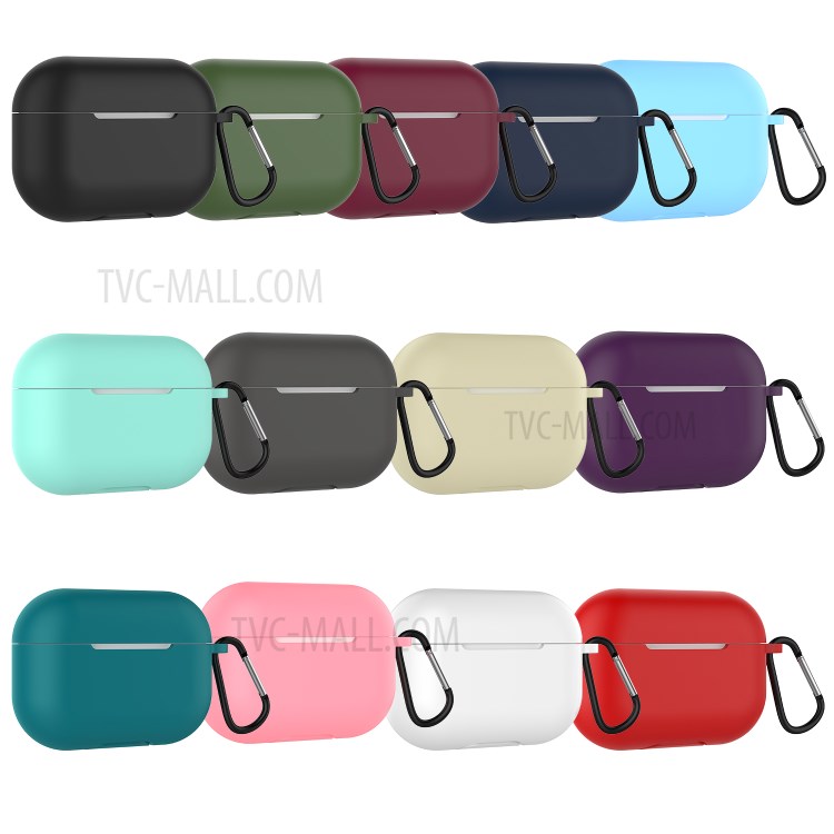 Custodia Protettiva In Silicone Auricolari Senza Fili Auricolare A Colori Solido Per AirPods Pro - Bianca-8