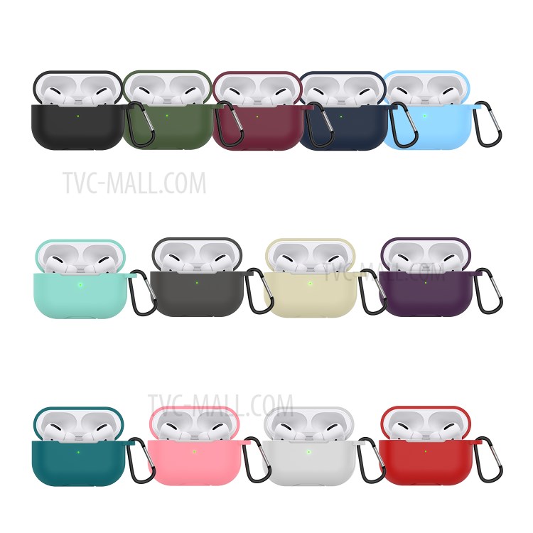 Custodia Protettiva In Silicone Auricolari Senza Fili Auricolare A Colori Solido Per AirPods Pro - Bianca-9