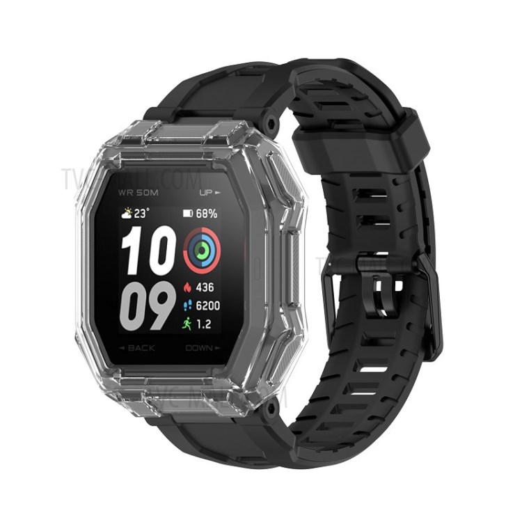 Soft TPU Transparent Smart Watch Protective Case Frame Cover Shell for Huami Amazfit Ares / A1908 - Transparent-2