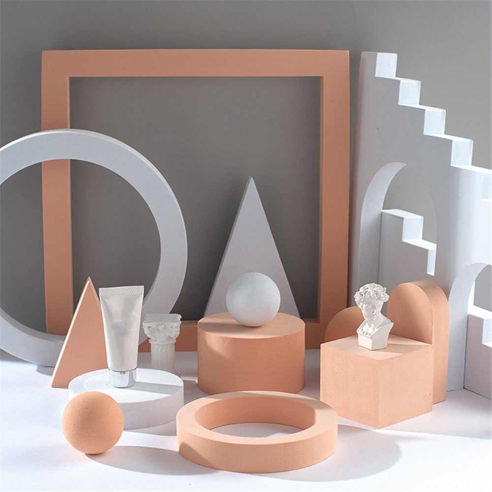 10*6cm Cylinder Photography Prop Geometric Shape Shooting Background Table Ornament - Nude-3
