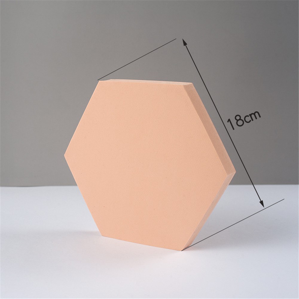 18*2cm Hexagon Ornament Shooting Background Geometric Shape Photography Prop - Nude-2