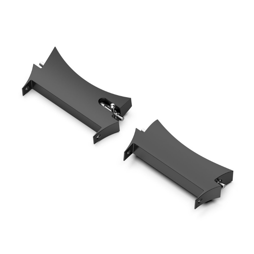 1 Pair 20mm Watch Strap Connector Replacement Stainless Steel Adapter for Samsung Galaxy Watch4 44mm 40mm / Galaxy Watch4 Classic 46mm 42mm - Black-1