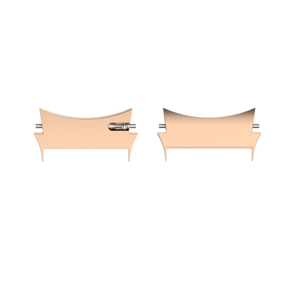 1 Pair 20mm Watch Strap Connector Stainless Steel Watchband Adapter for Samsung Galaxy Watch4 44mm 40mm / Galaxy Watch4 Classic 46mm 42mm - Rose Gold-1