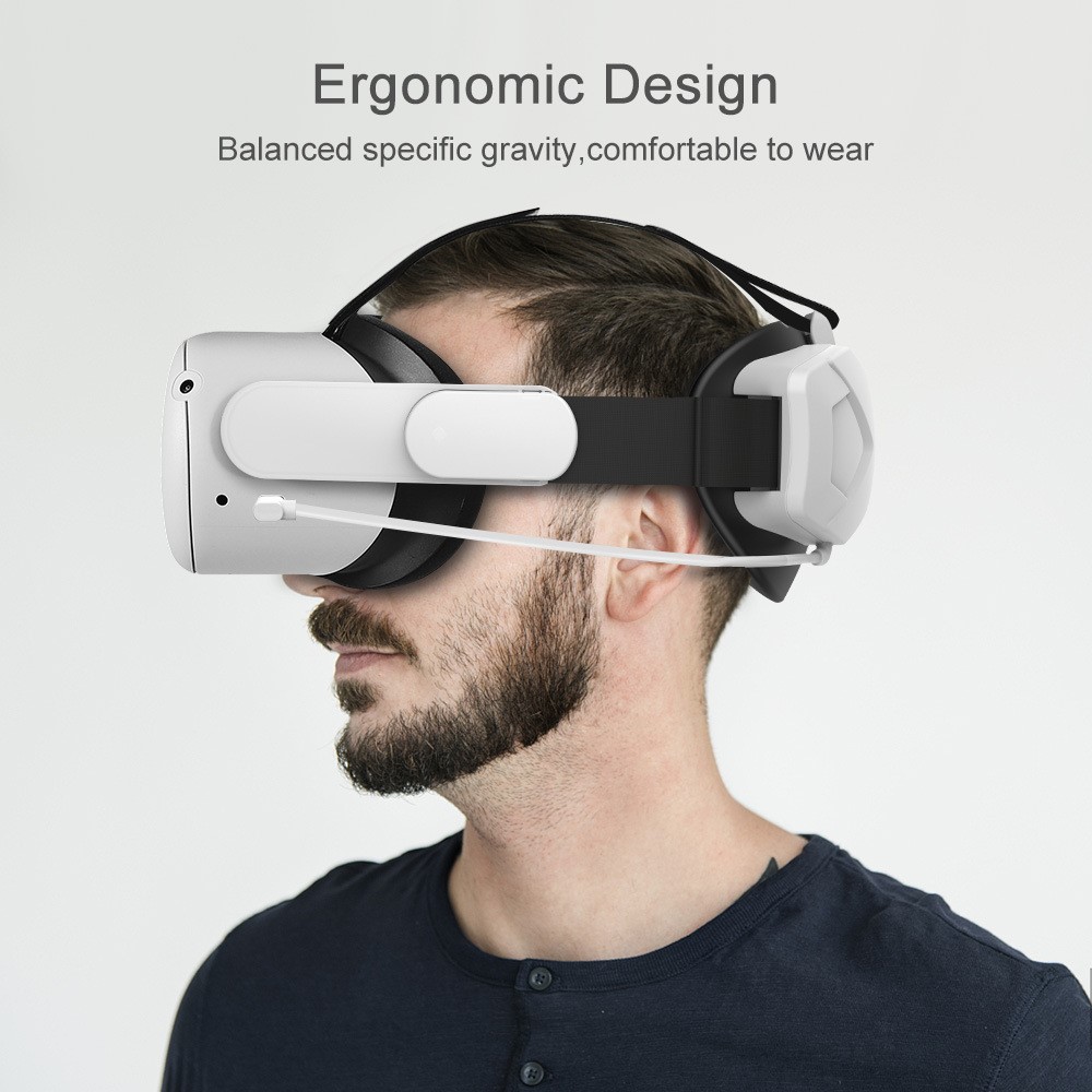 Portable 5000mAh Power Bank Adjustable Head Strap for Oculus Quest 2 VR Accessories-3