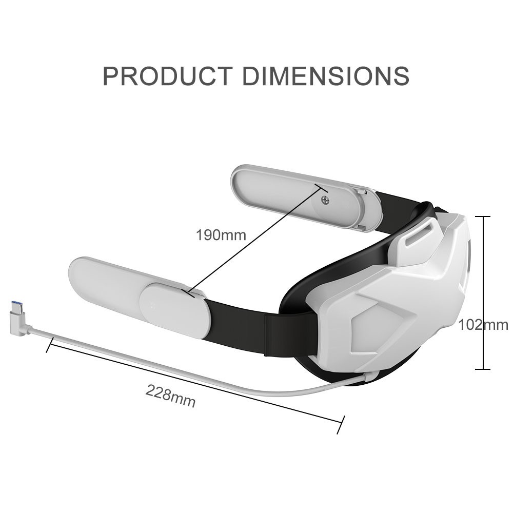 Portable 5000mAh Power Bank Adjustable Head Strap for Oculus Quest 2 VR Accessories-6