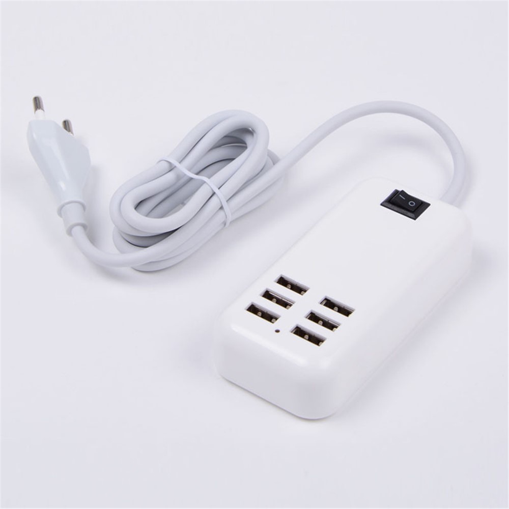 

6-Port USB Charging Station Wall Charger AC Power Adapter - EU Plug, Galaxy S10 Plus
