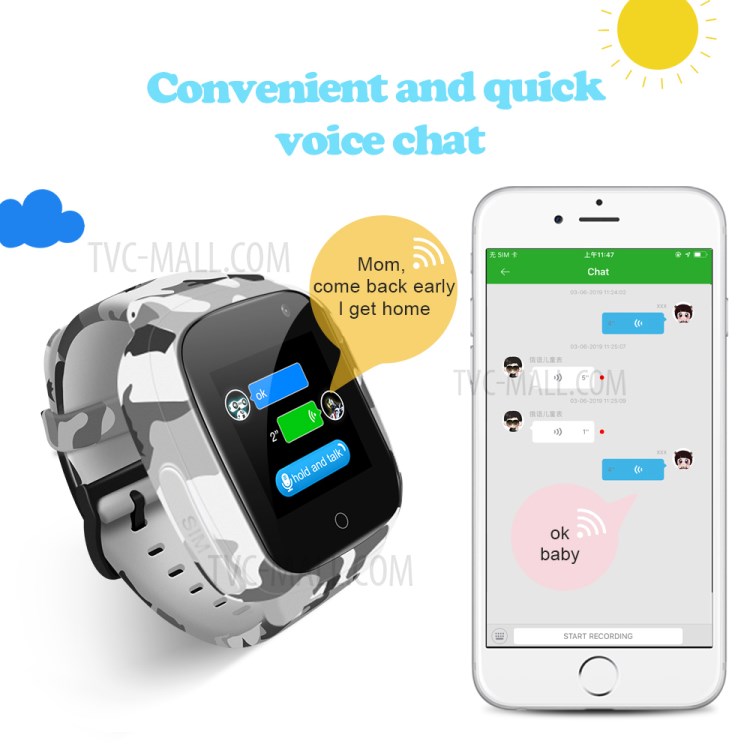 LEMFO LEC2 Children Smart Watch Phone WiFi GPS Smart Wristband-6