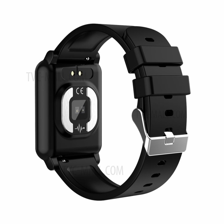 E04S Body Temperature Heart Rate Blood Pressure Blood Oxygen Monitoring ECG+PPG IP67 Waterproof Smart Watch - Black-10