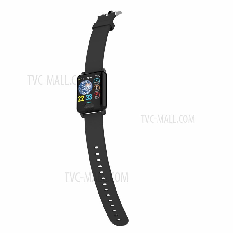 E04S Body Temperature Heart Rate Blood Pressure Blood Oxygen Monitoring ECG+PPG IP67 Waterproof Smart Watch - Black-13