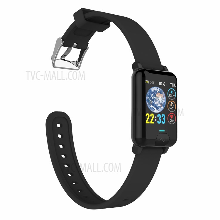 E04S Body Temperature Heart Rate Blood Pressure Blood Oxygen Monitoring ECG+PPG IP67 Waterproof Smart Watch - Black-15