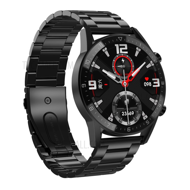 DT92 Bluetooth IP67 Waterproof Health Monitoring Smart Watch Low Power Consumption Steel Watch Band - Black-2