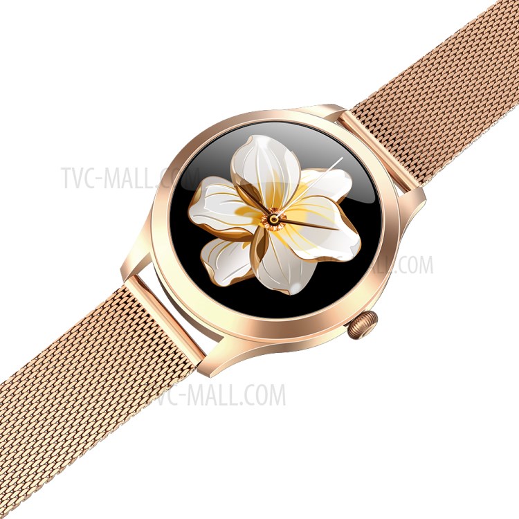 LEMONDA SMART KW10PRO 1.09-inch Round Touch Screen Fashion Lady Watch Feminine Function Smart Watch - Gold-3