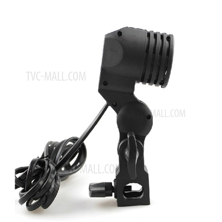 Photography E27 Lamp Holder with Light Stand Mount Umbrella Holder EU Plug-2