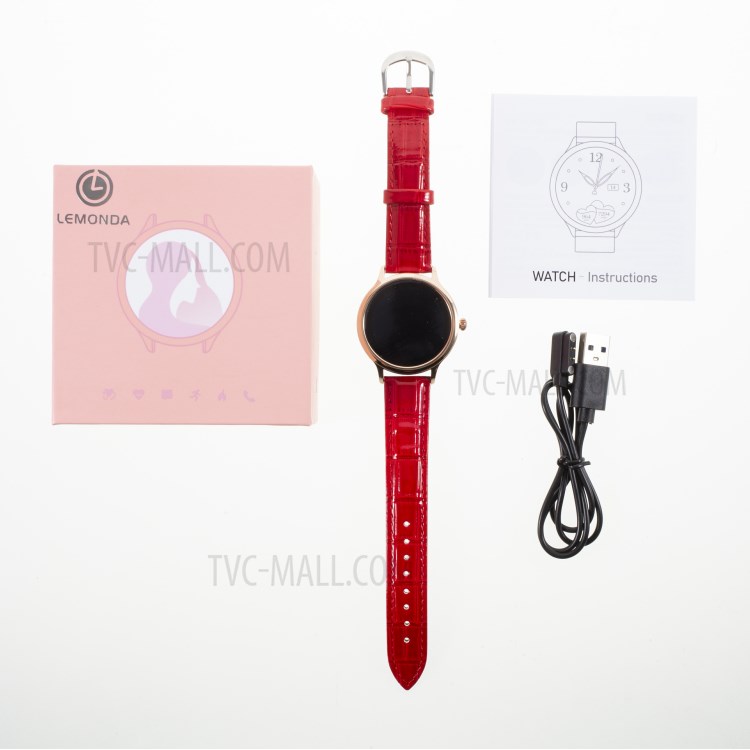 LEMONDA SMART G10 1.09-inch Full Round Touch Screen Smart Watch Female Physiological Reminder - Black-3