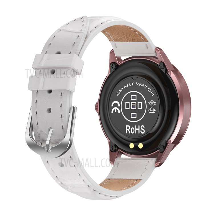 HDT7 Color Screen Fitness Tracker Female Physiological Reminder Smart Watch Leather Band - Rose Gold-5