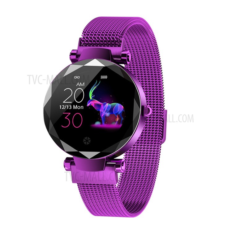 HI18 1.04-Inch Smart Watch Step Counter Blood Pressure Female Menstrual Cycle Heart Rate Waterproof Women Smart Bracelet - Purple-1