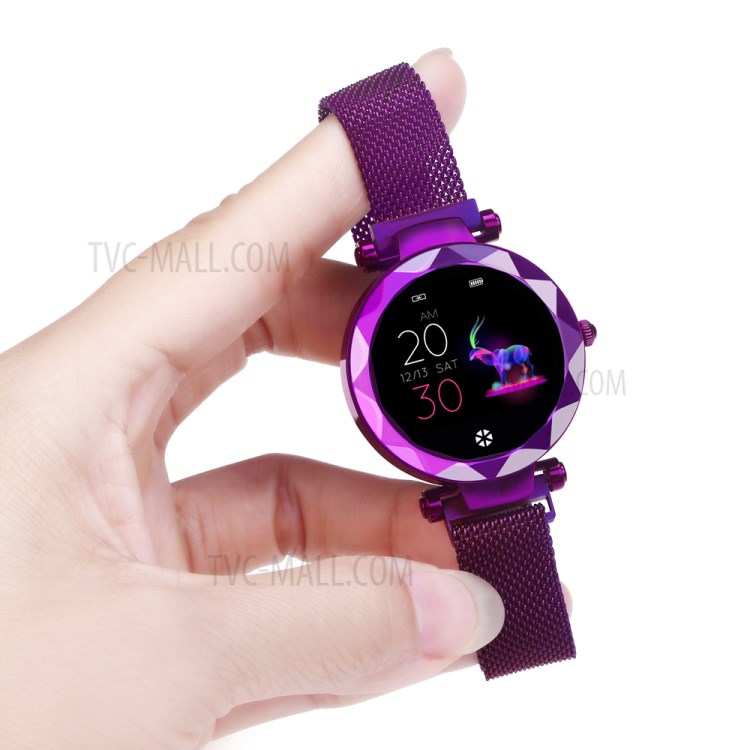 HI18 1.04-Inch Smart Watch Step Counter Blood Pressure Female Menstrual Cycle Heart Rate Waterproof Women Smart Bracelet - Purple-2