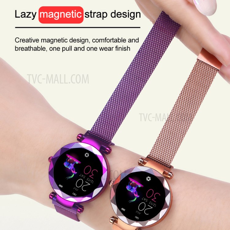 HI18 1.04-Inch Smart Watch Step Counter Blood Pressure Female Menstrual Cycle Heart Rate Waterproof Women Smart Bracelet - Purple-4