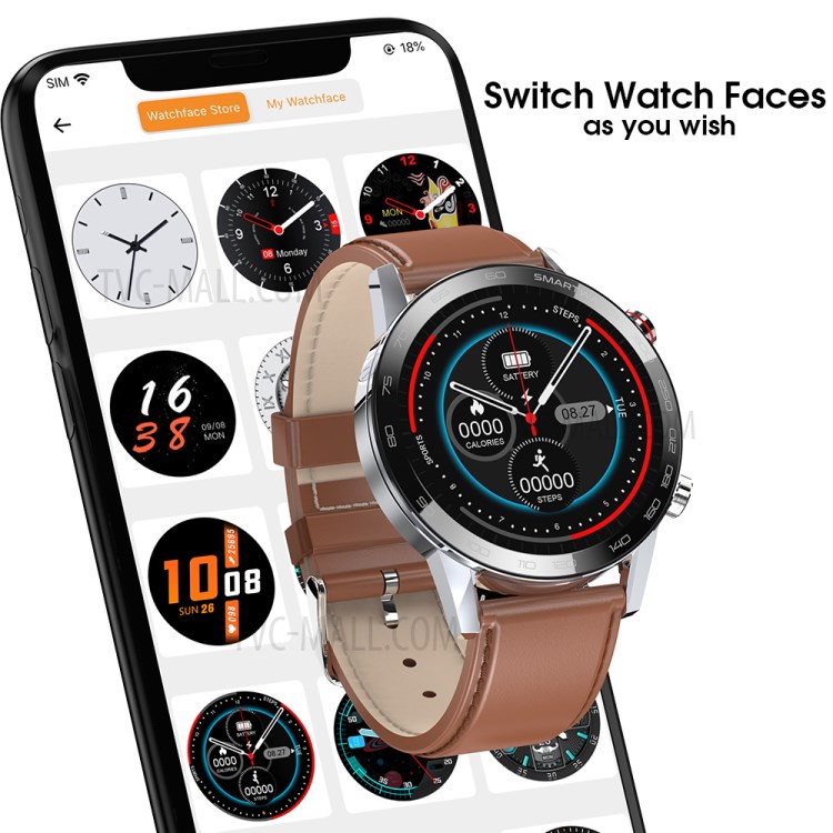 Wholesale L16 Sport Smart Watch Heart Rate ECG Blood Pressure/Oxygen  Monitor IP68 Waterproof Wristwatch - Black Leather from China | TVC-Mall.com