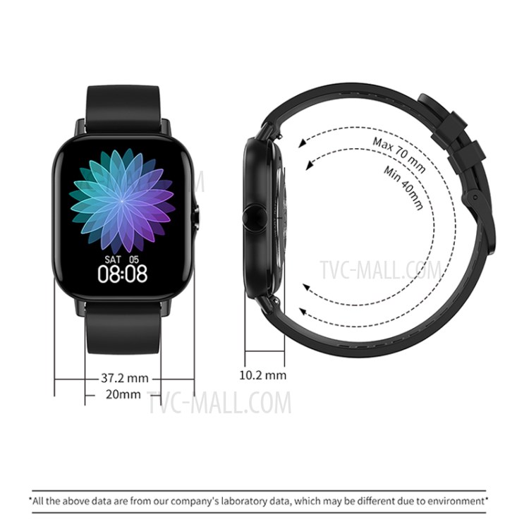 DT94 1.78inch IP65 Waterproof Bluetooth Call Touch Smart Watch Heart Rate Sleep Monitor Sport Bracelet - Black-7