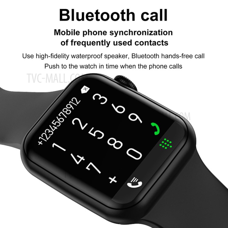 DT100 1.75inch IP65 Waterproof Female Menstrual Reminding Bluetooth Call Touch Smart Watch Heart Rate Monitor Sport Bracelet - Black-3