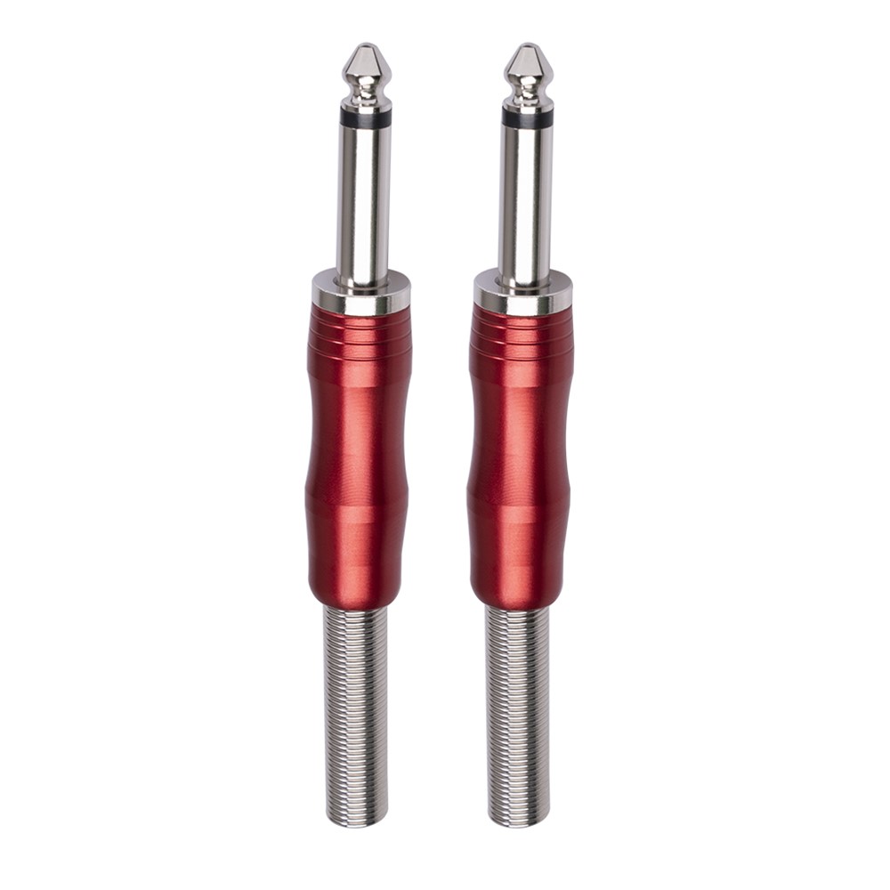 BLS01 6,35 mm Mono Jack Plug Connettore Adattatore Audio Fai -da -te Per Microfono Per Chitarra - Rosso-5