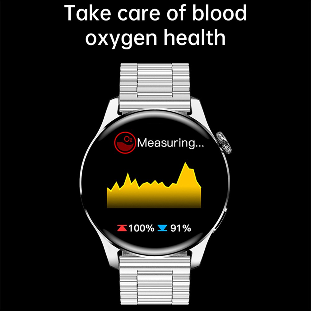 I29 HD Screen Health Monitor Sports Smart Watch Support Bluetooth Calling Fitness Bracelet, Steel Strap - Silver-6