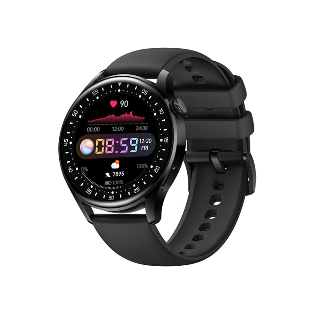 D3PRO Smart Watch with 1.32 Inch HD Round Screen Health Fitness Tracker Waterproof Sports Bracelet - All Black-1