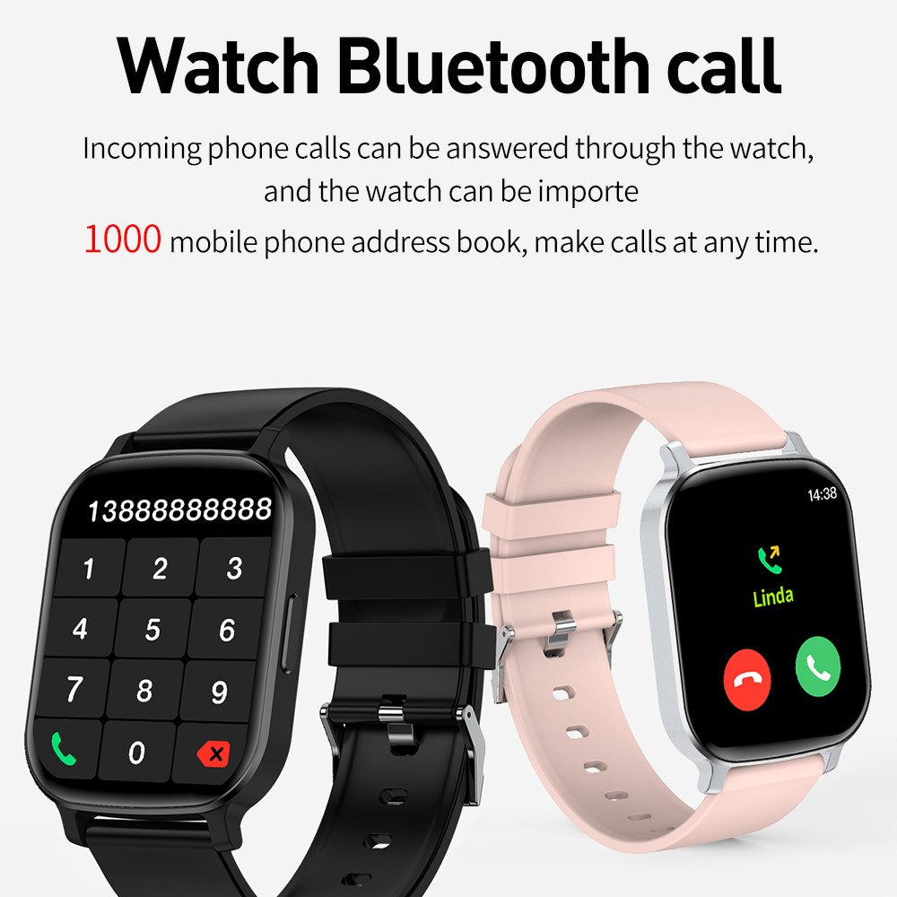 ST20 1.69 Inch Bluetooth Call Smart Watch Health Monitoring Sports Bracelet Built-in Puzzle Games - Black-5