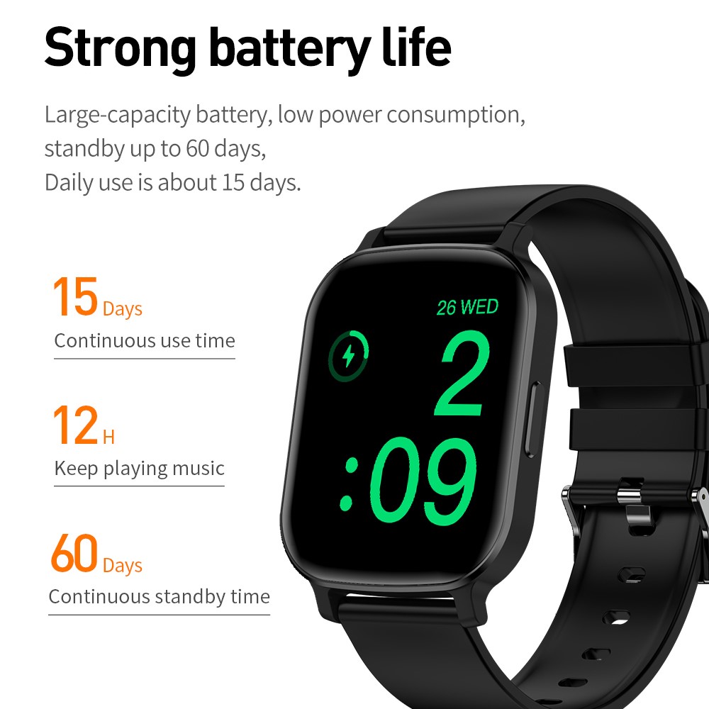 ST20 1.69 Inch Bluetooth Call Smart Watch Health Monitoring Sports Bracelet Built-in Puzzle Games - Black-8