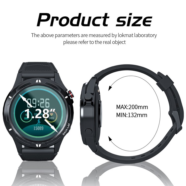 LOKMAT Comet 3 Round Full Touch 1.28 Inch Smart Watch IP67 Waterproof  Sports Bracelet Support Bluetooth Call/Music Play Health Watch Band Heart  Rate/Sleep Monitoring Compatible with H Band-TVC-Mall.com