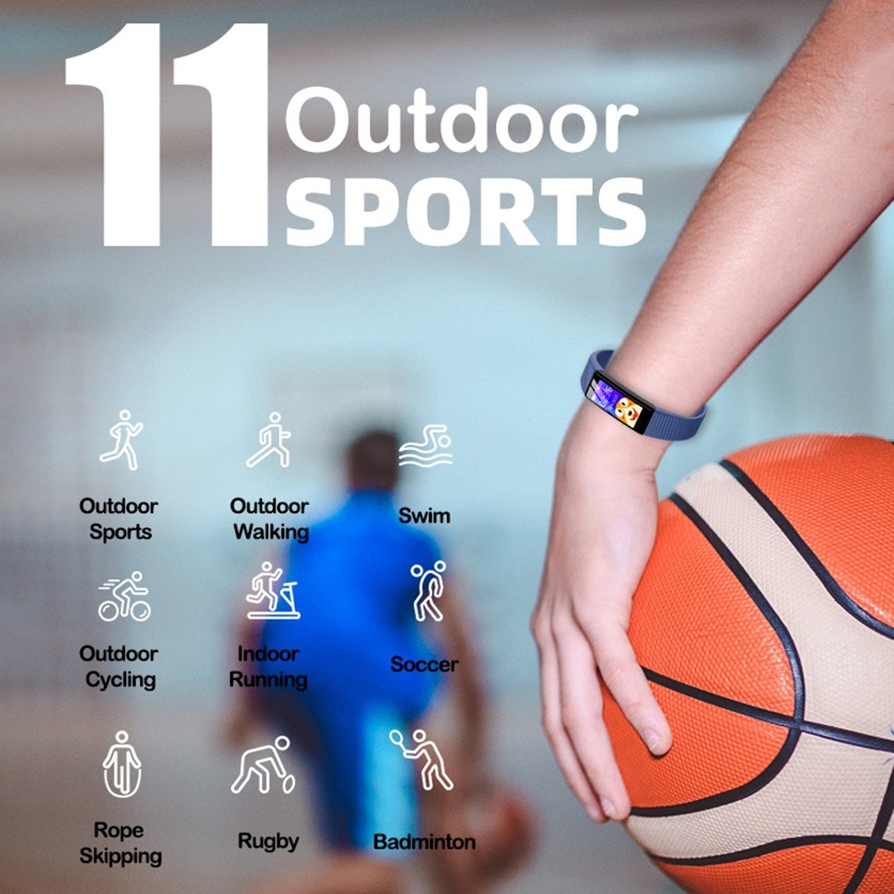 Y99C 0.96 inch Children Smart Watch IP68 Waterproof Sports Bracelet Multifunctional Health Watch with Step Count/Sleep/Heart Rate Monitoring - Blue-5