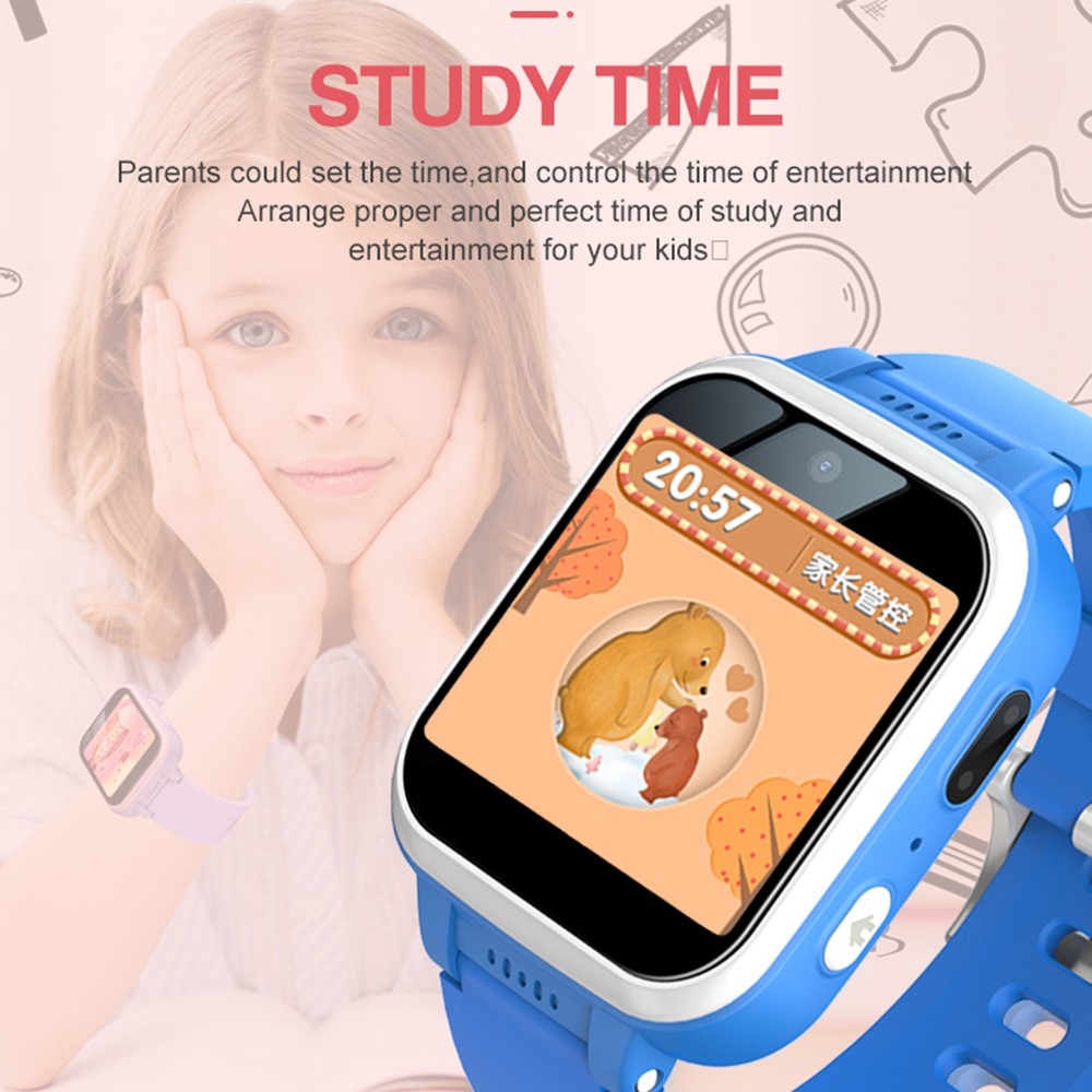 Y90 Smart Watch Phone for Kids 1.54 inch Cute Smart Bracelet with Dual Camera/Games Support IP67 Waterproof Function - Pink-9