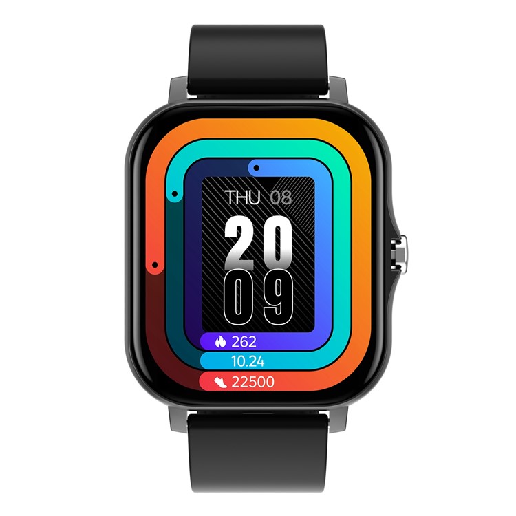 GT20 Smart Watch 1,69 Zoll High Definition Full Touchscreen Herzfrequenz -monitor Bluetooth Call Sports Armband, Silikongurt - Schwarz-3