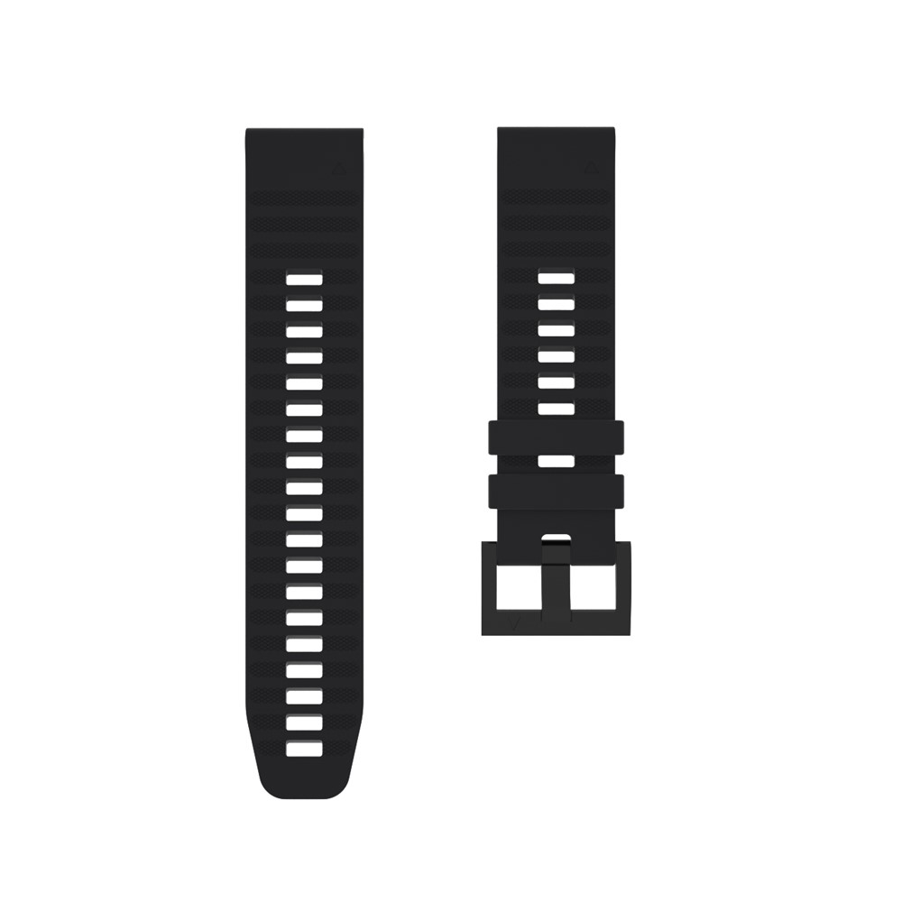 Silikon Smart Uhrenarmband Für Garmin Fenix 6, Usw. - Schwarz-4