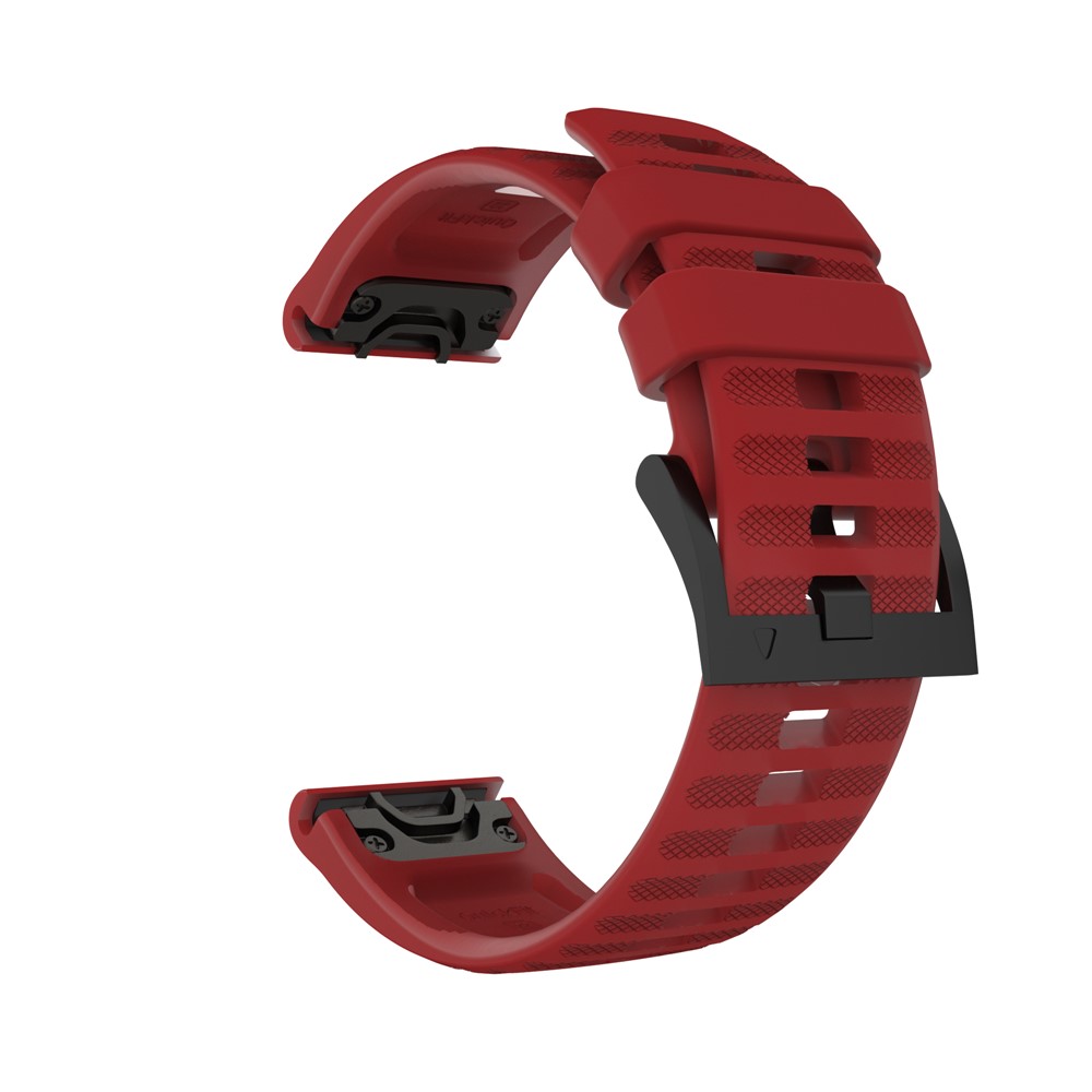 Silicone Smart Watch Band for Garmin Fenix 6, etc - Red-1