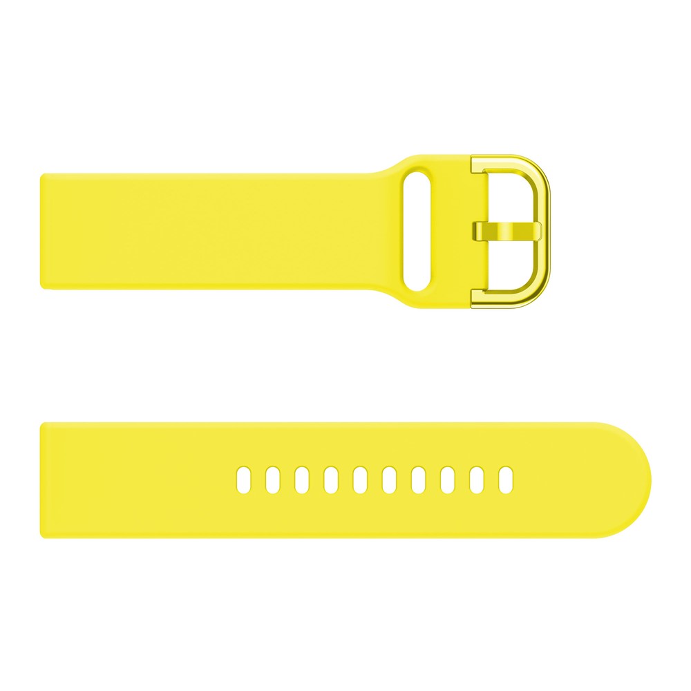 Silicone Smart Watch Replacement Strap for Fitbit Versa, etc - Yellow-4