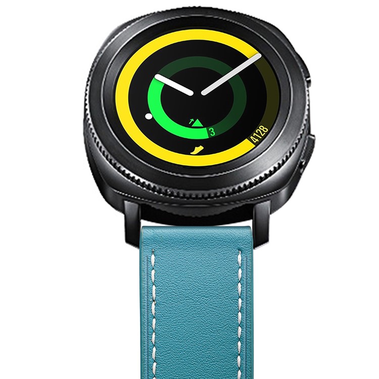 Pour Samsung Galaxy Watch4 Classic 46mm 42mm 42mm / Galaxy Watch4 44mm 40mm / Gear Sport Cuir Sport Cuir 20mm - Bleu-6